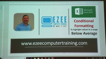 Microsoft Excel -Using Conditional Formatting to display Values Below Average.