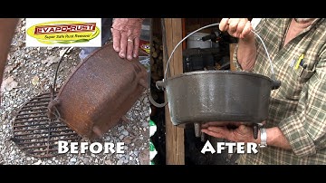 Cast Iron Dutch Oven Grill Restoration - Evapo-Rust Team Fitzgerald