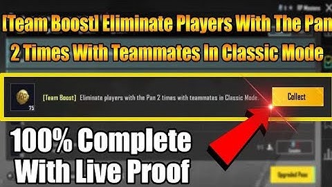 [Team Boost] Eliminate Players With The Pan 2 Times With Teammates In Classic Mode