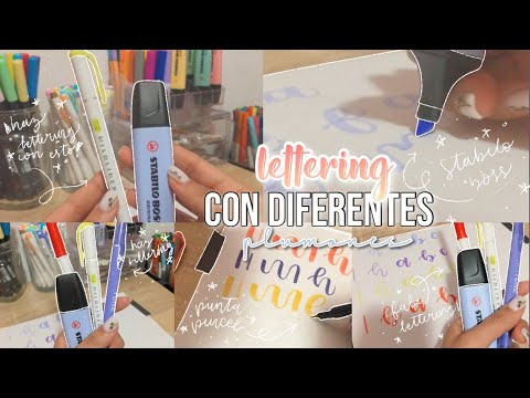 Cómo hacer LETTERING con DIFERENTES PLUMONES📝- By Study Team 🌟