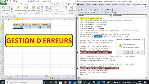 Langage VBA Excel Vidéo N°3- Gestion des Erreurs de l