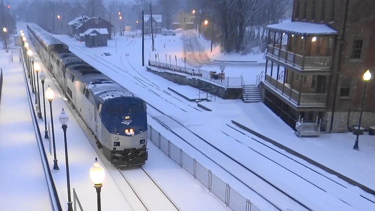 Amtrak Capitol Limited in the Snow in Martinsburg YouTube