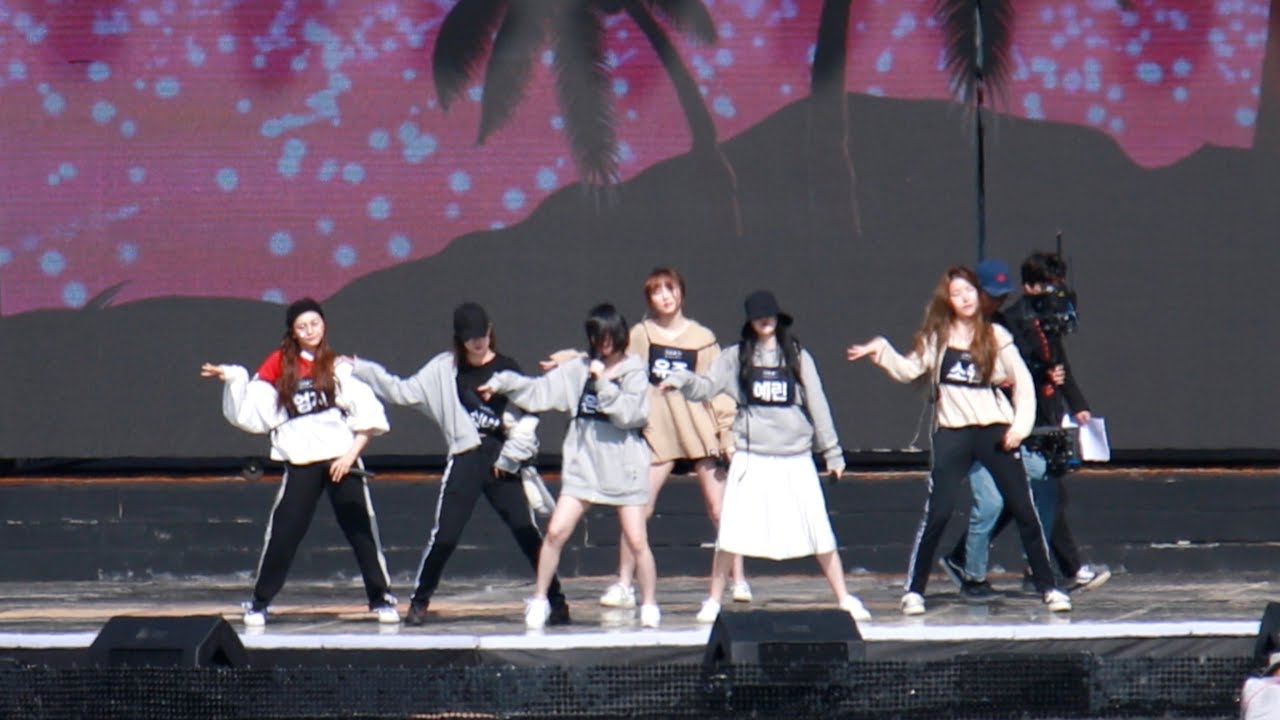 안경쓴 엄지, 벙거지 모자 착용한 예린 여자친구(GFRIEND) 리허설 (열대야 + 밤) 4K 60P BOF 19.10.19