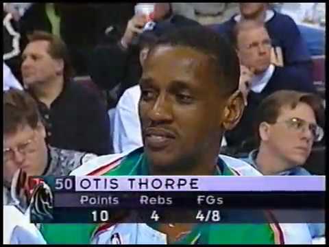 Otis Thorpe - 17 Points, 12 Rebounds vs. Spurs (1997) - YouTube