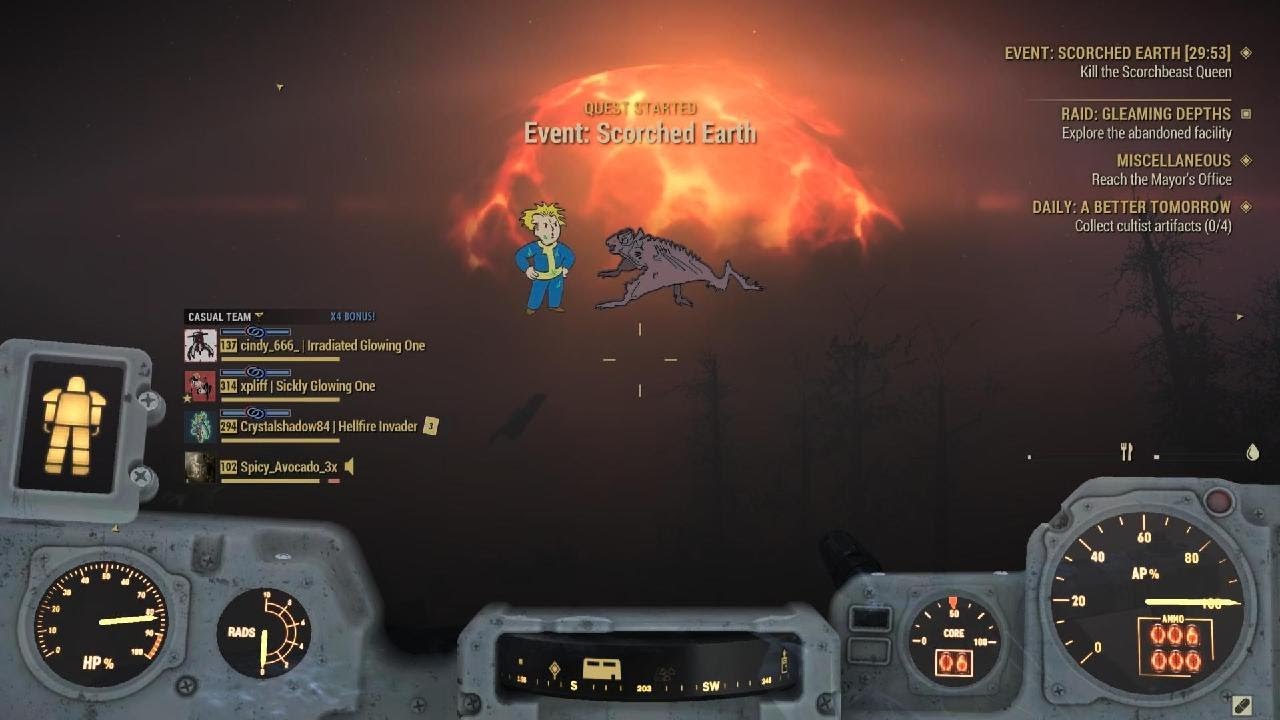 Fallout 76 nuking the scorch beast