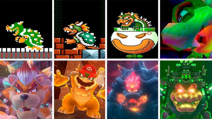 Evolution of Bowser in Super Mario Games (1985-2022) 