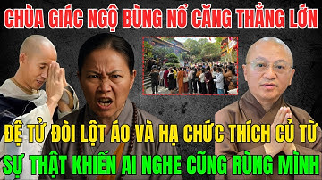 Vì Sao Đệ Tử Chùa Giác Ngộ Đồng Loạt Đòi Lột Áo Và Xuống Chức THÍCH NHẬT TỪ