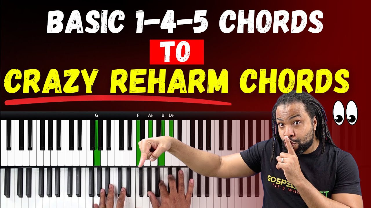 How To Transform Basic 1-4-5 Chords To Advanced Gospel Passing Piano ...