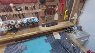 Making just one leather dopp kit (with 2.5x speed) :)