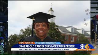 74-year-old breast cancer survivor earns college degree