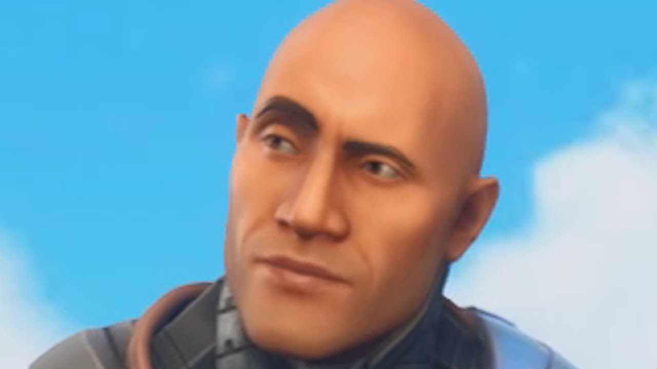 The rock eyebrow meme in fortnite 