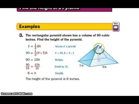 Volume of Pyramids - YouTube Volume Of A Triangular Pyramid Formula