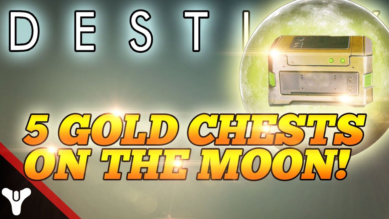 Destiny "ALL 5 GOLD CHESTS ON THE MOON!" 5 Gold Chests Locations On