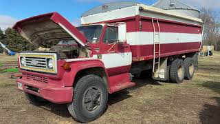 1978 Chevrolet C65 Grain Truck, 19 Steel Box, Single Door In Center Of Box, 3 Stage Hoist, Good Tar