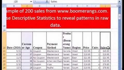 Excel Statistics 30: Scatter Diagram for 2 Quantitative Variables