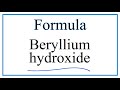 Beryllium and Polyatomic Ions