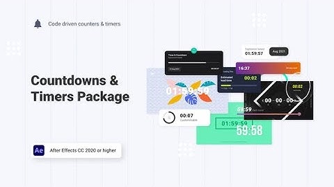 Countdowns & Timers Pack AFTER EFFECTS Template Videohive 33470499