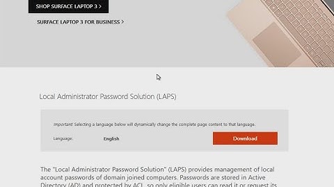 Local Admin Password Solution Windows Step by Step Server 2016