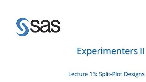 Lecture 13: SAS Companion