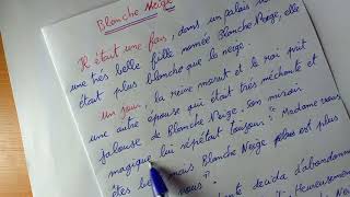 لغة فرنسية سنة ثانية متوسط تلخيص قصة Blanche Neige شرح و ترجمة و كتابة القصة 2AM