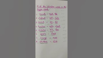 Smaller word in a bigger word