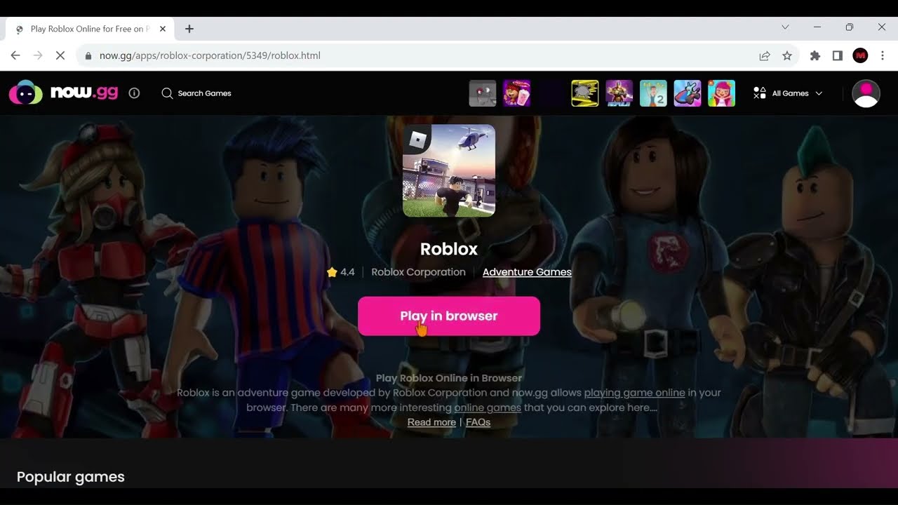 How to play Roblox in your Browser 