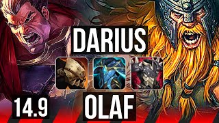 DARIUS vs OLAF (TOP) | 6 solo kills, 14/4/9, Comeback, Dominating | TR Grandmaster | 14.9
