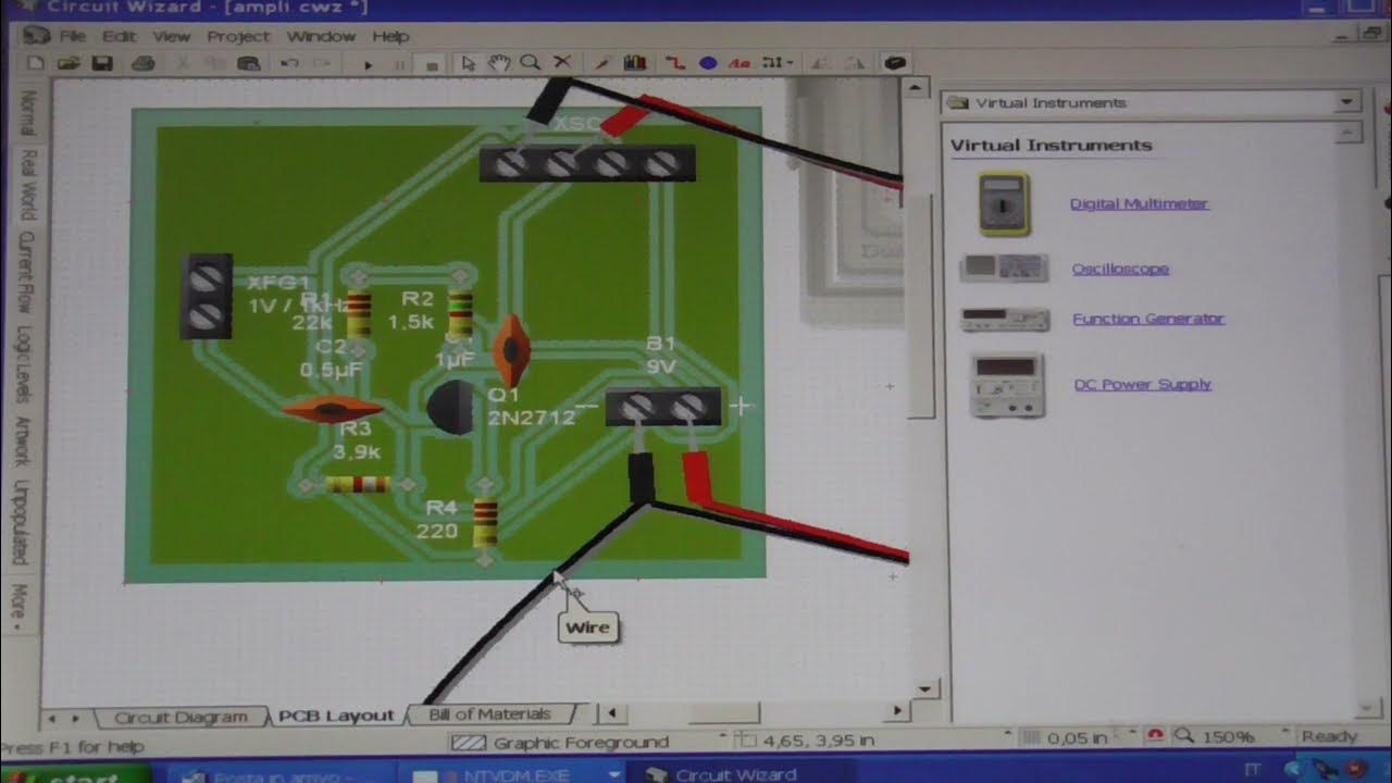 ORA FUNZIONA simulatore e progetto circuiti elettronici cad 3D con