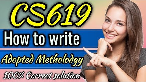 How to write !! Adopted Metholodgy !! in SRS CS619 ! learning with FK Tutors