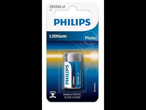 Philips Lithium batteries CR123, CR 123A