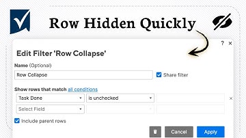 Een rij verbergen in Smartsheet (Clean View)