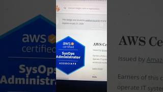 AWS Certified Sysops Admin ✅🌩️ #aws #cloudsecuritypodcast #cloudcomputing #cloudstorage