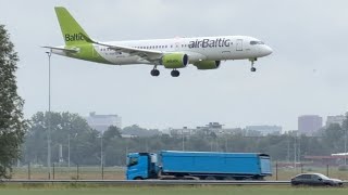 AIRBUS A220 AIR BALTIC FROM TALLINN TO AMSTERDAM LANDING SCHIPHOL AIRPORT YLABB #automobile #a220