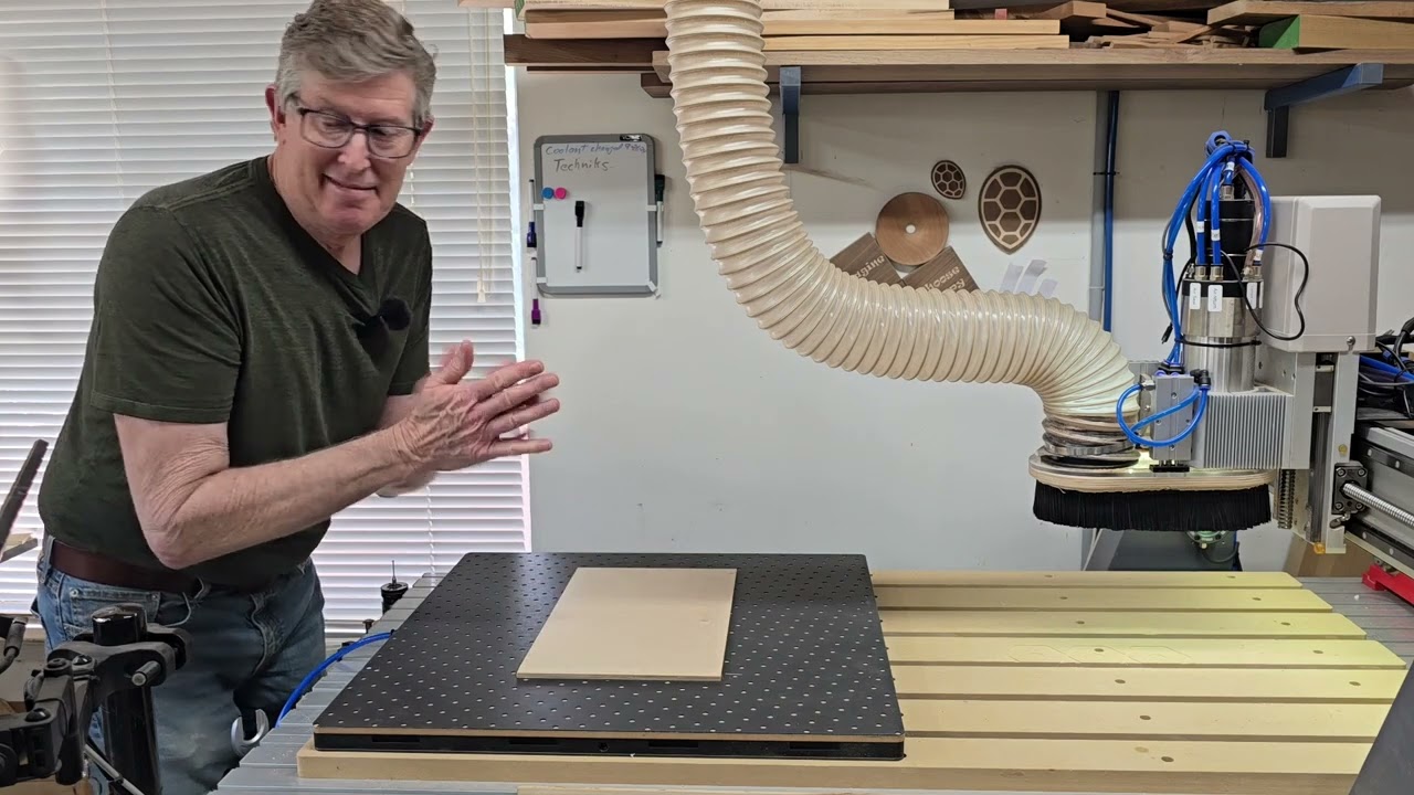 Vacuum table on a cnc router. Testing small parts.