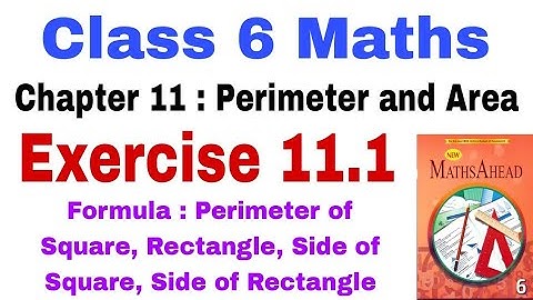 Class 6 Maths Exercise 11.1 | Perimeter and Area | Maths Ahead | Perimeter | Perimeter of Rectangle