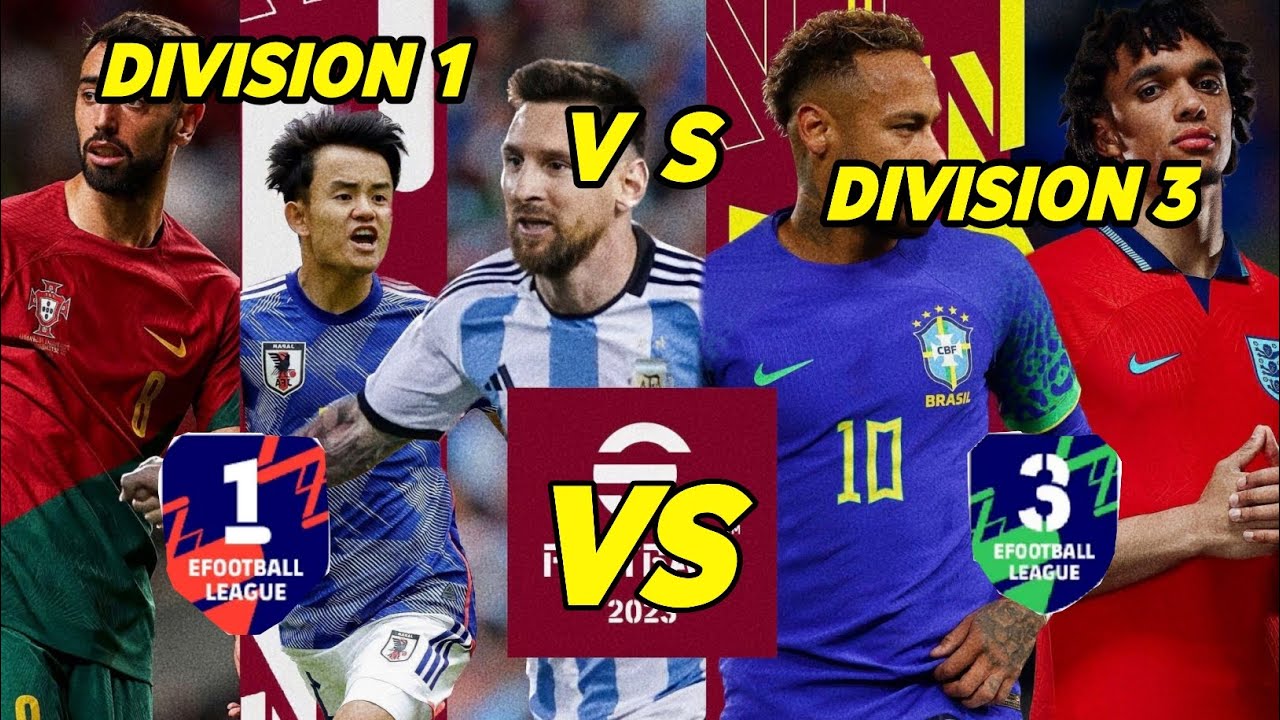 efootball Division 1 Vs Division 3 YouTube efootball division 1 vs division 3 youtube