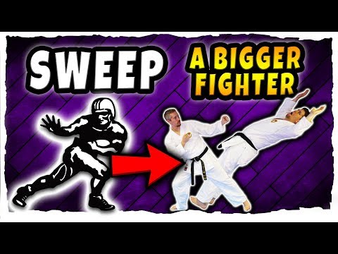 How to SWEEP THE LEG of a Bigger Fighter [Kumite Drills]
