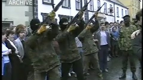 IRA clash with Garda at the funeral of IRA man James 