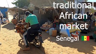 Traditional African Market Senegal 4K