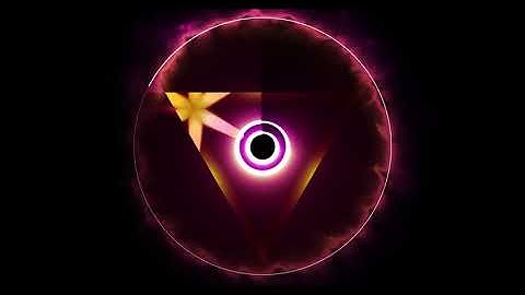 Rotation of a circle within a mirror triangle.Beautiful, decorative, abstract screensaver.