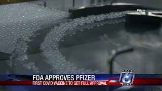 FDA grants full approval to Pfizer's COVID-19 vaccine