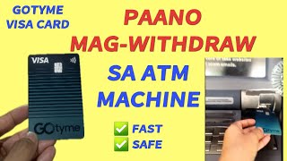 GOTYME VISA CARD WITHDRAWAL FROM BDO ATM MACHINE | PAANO MAGWITHDRAW GAMIT ANG GOTYME | BabyDrewTV
