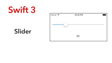 How To Implement A Slider (Swift 3 + Xcode 8.2.1)