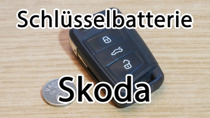 SKODA Batterie Schlüssel wechseln 🆗 SKODA Funkschlüssel Batteriewechsel  selber machen 