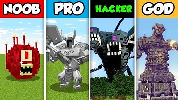 NOOB vs PRO vs HACKER vs GOD : CRAZY MOB CHALLENGE in Minecraft! (Animation)