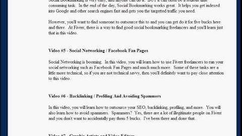 Fiverr Outsourcing Secrets - NicheVideoGalore.com