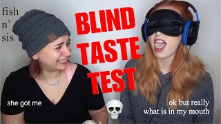 MEET MY SISTER! Blind Taste Test / What&#39;s In My Mouth?! Challenge feat.  Dollar Store items.. rip