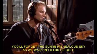 Sting - Fields Of Gold  *lyrics  Bass Booster 