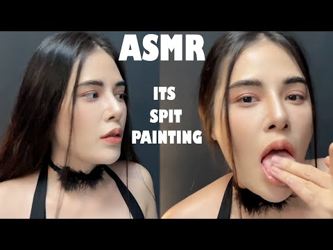 ASMR SPIT PAINTING FOR SLEEP💦👄 | FAST Miak,Miak,Miak~