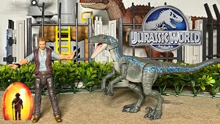 Unboxing Jurassic World Hammond Collection Velociraptor Blue And Owen Figure Review